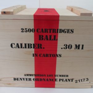 REPRODUCTION WOODEN CRATE 30 CAL M1